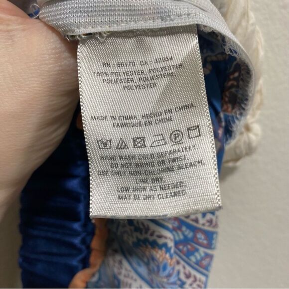 Elevenses Anthropologie Blue Paisley Wide-Leg‎ Palazzo Pants Size XS - Picture 11 of 15